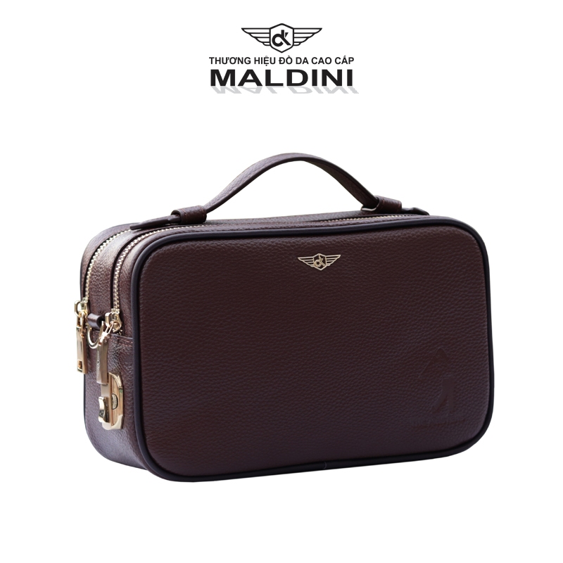 Túi Cầm Tay Golf Da Bò Thật - Khóa Vân Tay An Toàn -Chính Hãng MALDINI