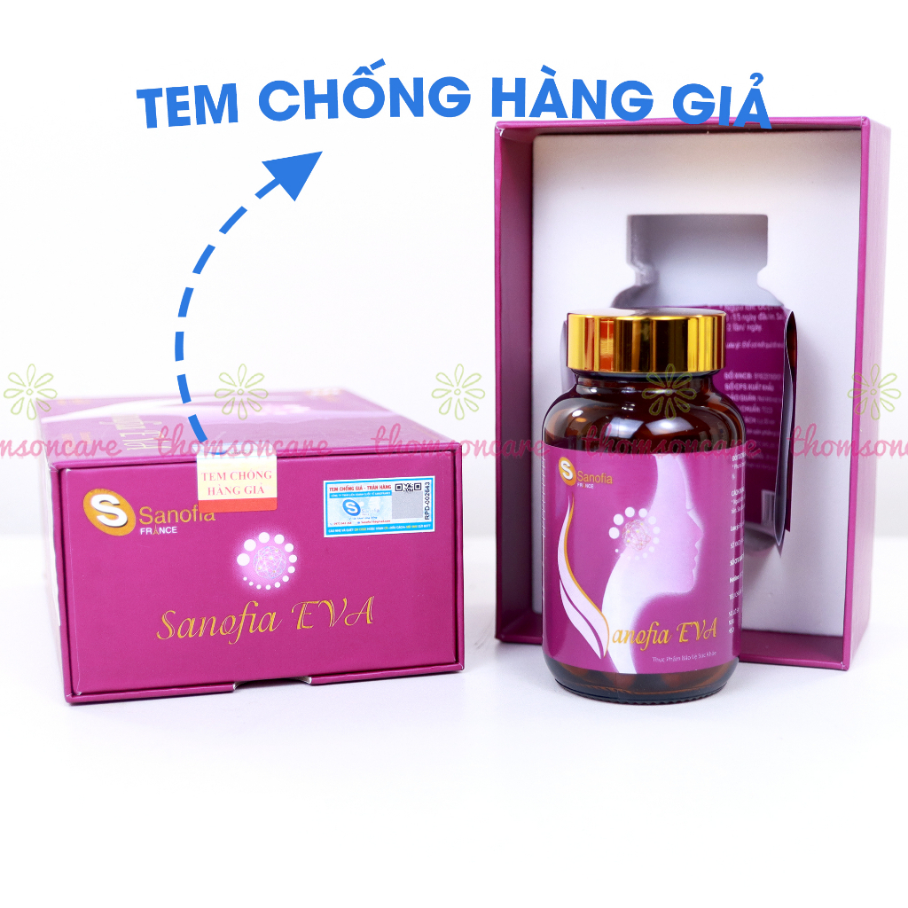 Combo cân bằng nội tiết tố nữ - Lcystine 60v, Sanofia Eva Tím và Vitamin C TSC 60 viên - đẹp da, tóc khỏe - Thomsoncare