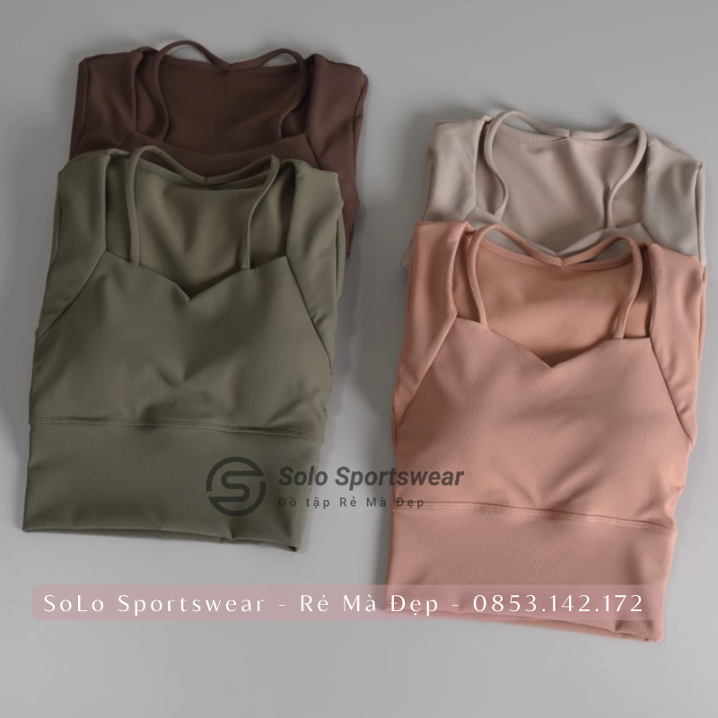 Áo Thun Tập Gym Yoga Croptop Ôm Body CÓ MÚT Dài Tay Cổ Dây Thể Thao Nữ Thun Gân Mềm Mịn Thoáng Mát Co Giãn Cực Tốt 156