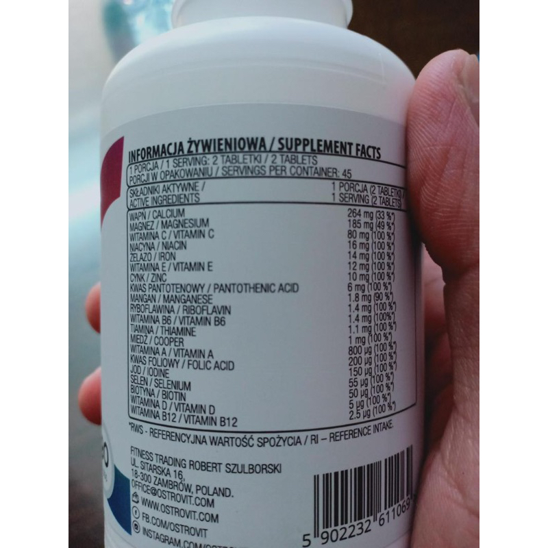 Vitamin tổng hợp Ostrovit Vit&Min hàng công ty chính hãng có tem