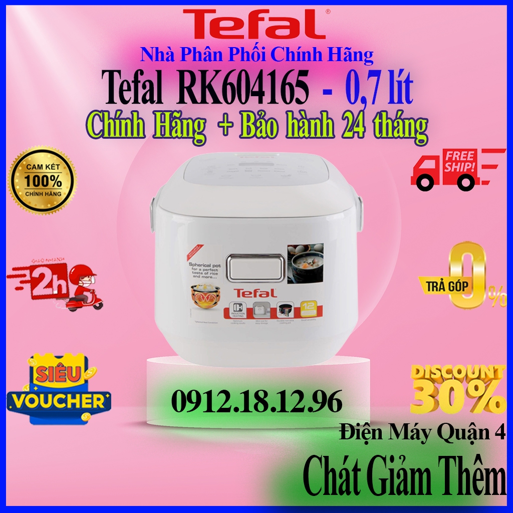 Nồi cơm điện tử cao tần niêu Tefal RK604165 - Dung Tích 0.7L - Hàng chính hãng