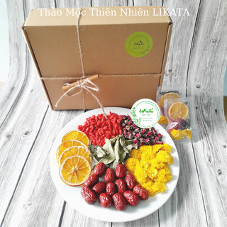 Trà thảo mộc - trà detox trái cây hoa quả likata - đẹp da,tăng sức đề kháng, thanh nhiệt,an thần ngủ ngon, sáng mắt
