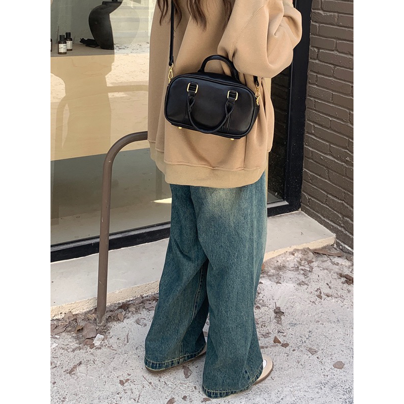 Túi Đeo Chéo Nữ Da Pu Màu Nâu, Đen Phong Cách Hàn Quốc Mới 2023 - Mã T018