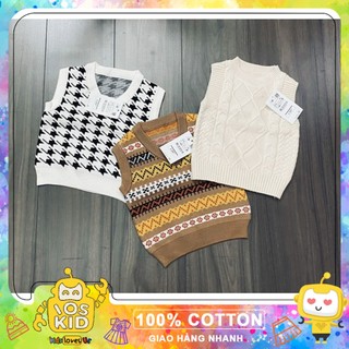 Áo gile len cho bé gái có 3 màu size từ 10-22 cân