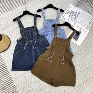 quần yếm short jean dây rút eo đẹp ạ ( hình thật 100% )