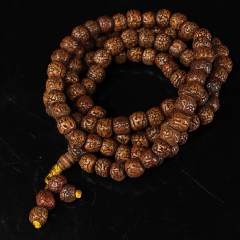 Chuỗi 8mm 108 hạt Kim Cang old tự nhiên Tây Tạng Nepal