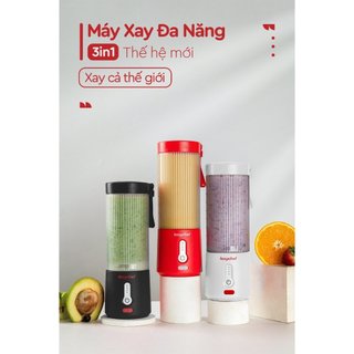  Máy Xay Cầm Tay 3IN1 Sạc Pin Tiện Lợi Lazychef - Máy Xay Đa Năng Sạc Điện Máy Xay Sinh Tố Trái Cây Máy Xay Cầm Tay 