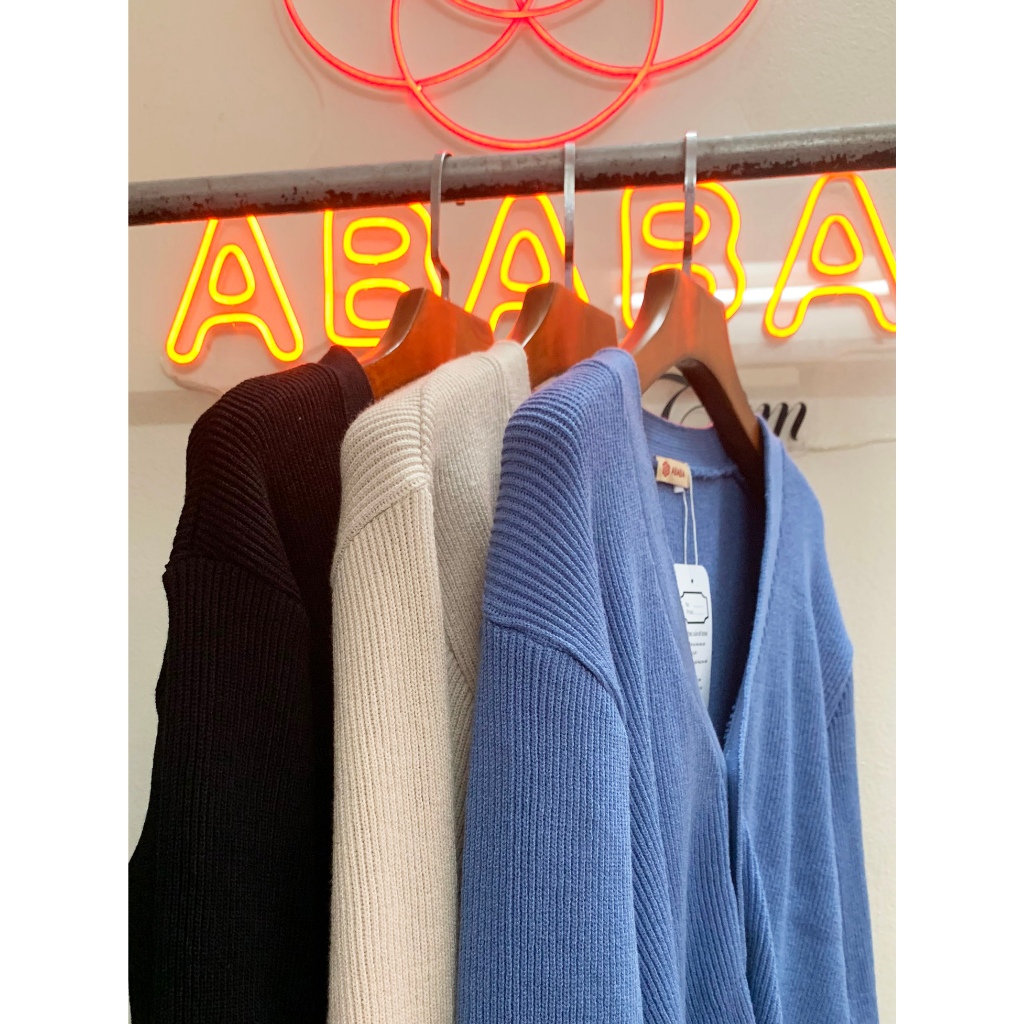 Áo Cadigan len nam kiểu dáng Hàn Quốc, cài cúc tay dài, chất dày dặn ABABA cadigan-tron