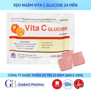 Viên Kẹo Ngậm Vita C Glucose tăng đề kháng Hộp 24 viên