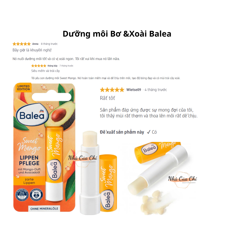 Son dưỡng môi Balea - hàng Đức