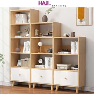 Tủ sách đa năng có ngăn kéo tiện dụng nhiều kích thước thương hiệu HAJI - A144