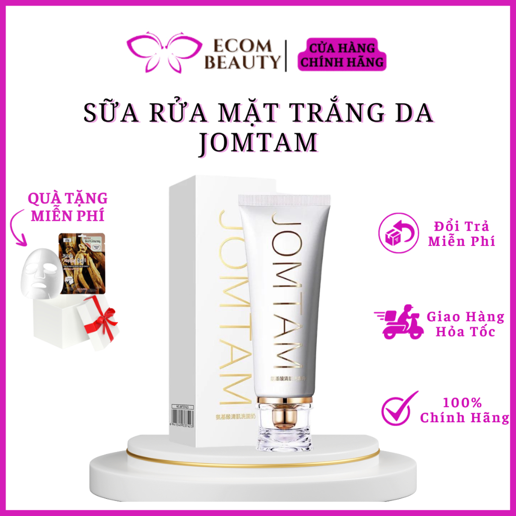 Sữa rửa mặt trắng da JOMTAM - Sữa rửa mặt giảm mụn se khít lỗ chân lông, làm sạch sâu kiểm soát dầu ẩm - ECOM BEAUTY
