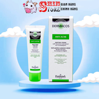 Kem Dưỡng Ẩm Dermacos Giảm Bóng Nhờn, Ngừa Mụn Farmona Dermacos Anti Acne Matting Cream 50ml