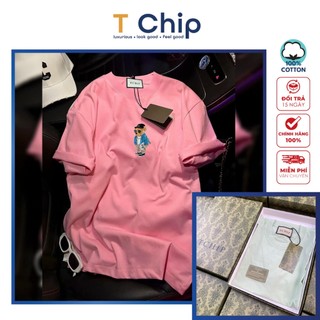 (Full Box) Áo thun tay lỡ form rộng TChip Mã H240 - Áo thun nam nữ cổ tròn unisex nhiều màu lựa chọn Oversize in hình