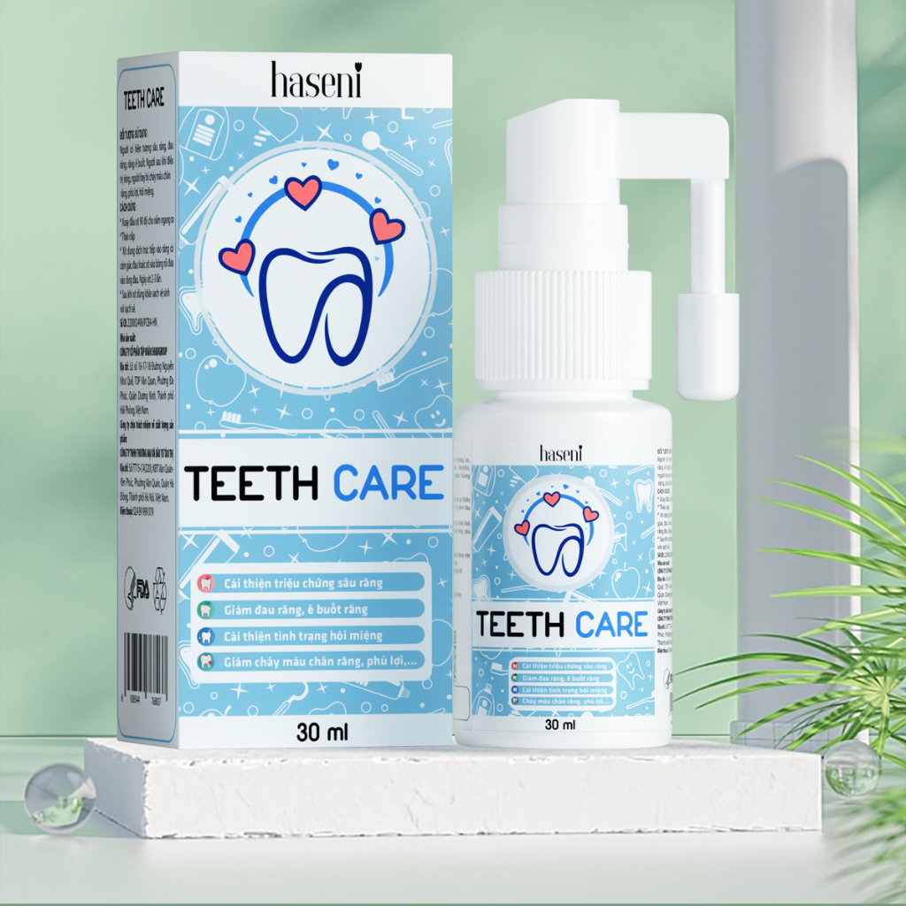 Xịt chống sâu răng Haseni 30ml giảm hôi miệng,sâu sún răng,an toàn làm sạch răng.xịt chống sâu răng cho bé