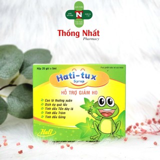 Hati-tux syrup 1 gói lẻ 5ml, hộp 20 gói chuẩn nhà thuốc