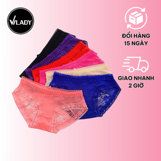 Bộ 3 Quần Lót Phối Ren Nữ Vilady Xuyên Thấu Gợi Cảm Chất Liệu Vải Mềm Mại Form Chuẩn Màu Ngẫu Nhiên