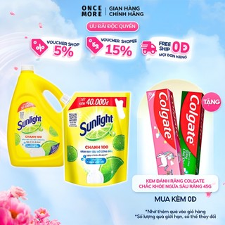 Nước rửa chén sunlight chanh dầu rửa bát hữu cơ thiên nhiên sạch nhanh hương thơm tươi mát sạch dầu mỡ túi 3.5/can 3.6kg