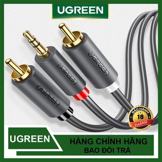 Cáp chuyển âm thanh 3.5mm ra 2 đầu hoa sen ugreen av102 cao cấp