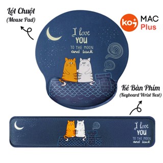 Miếng Lót Chuột Có Đệm Kê Tay Hình Mèo Cute Mouse Pad Silicon Hỗ Trợ Cổ Tay Làm Việc Máy Tính Chống Chai Mỏi Vết Sần