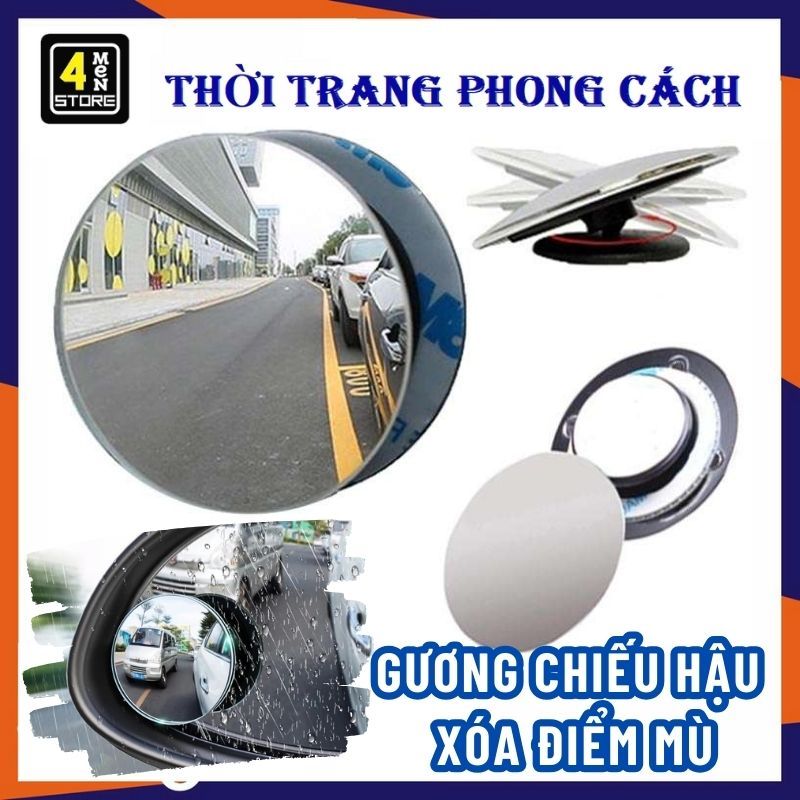 Gương Chiếu Hậu Xóa Điểm Mù Hình Tròn Xoay 360 Độ - Gương Cầu Lồi 360 Độ Găn Kính Chiếu Hậu Xe Hỏi Q