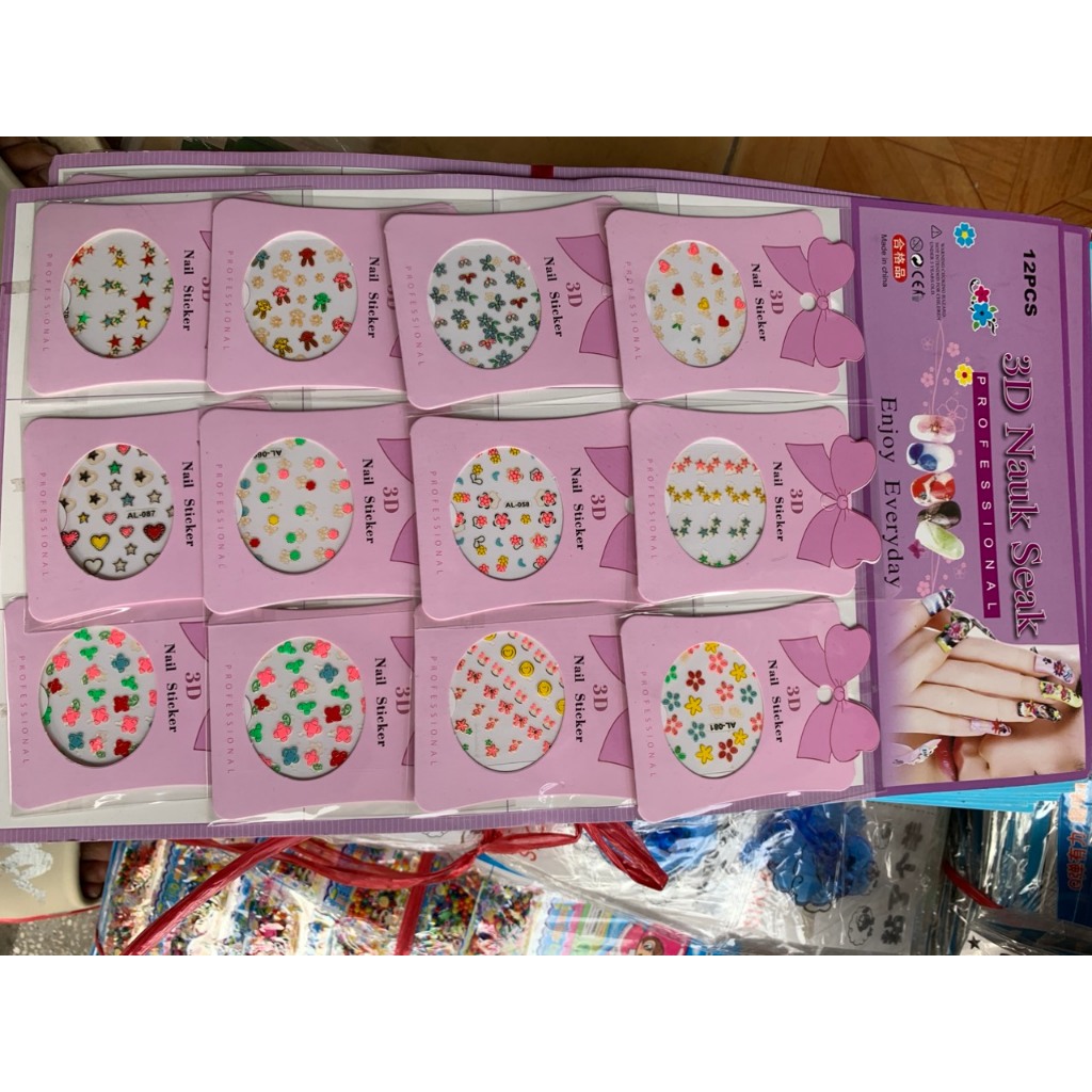 Vỉ Dán Nail-Dán Móng Tay Trẻ Em-Đồ Chơi Trẻ Em