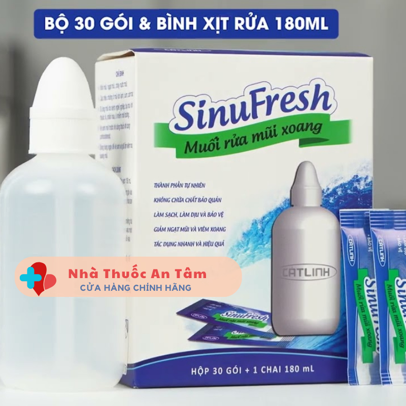 Muối rửa mũi xoang - Sinufresh của Cát Linh