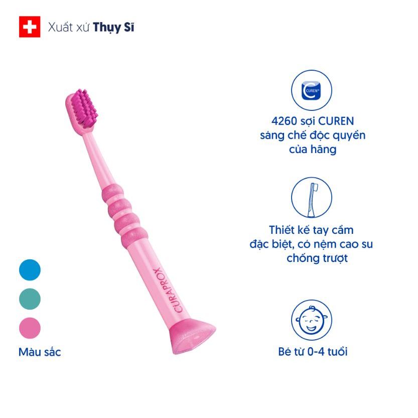 Bàn chải răng trẻ em siêu mềm Curaprox Baby 0-4 tuổi - Thụy Sĩ