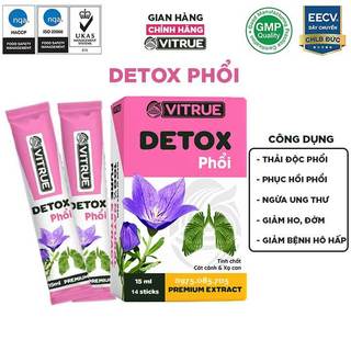Thải độc phổi, phục hồi phổi bị thương tổn, cải thiện khả năng hô hấp - vitrue detox