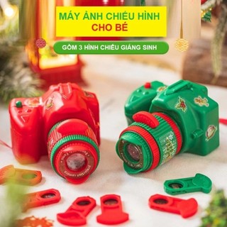 Máy chụp hình Với 3  Phim hoạt hình dễ thương Ông già Noen Mô hình , Niềm vui Đồ chơi Qủa tặng