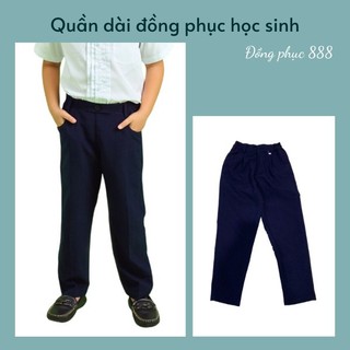 Quần tây học sinh tiểu học màu xanh than, quần tây đồng phục học sinh cấp 1 cấp 2