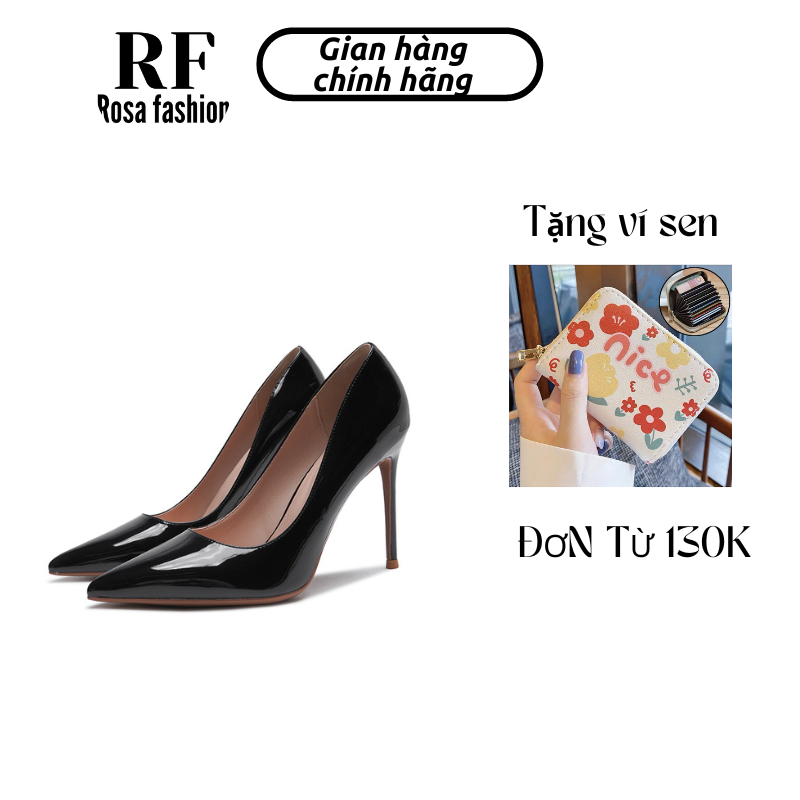  Giày cao gót bít mũi công sở gót nhọn 7-8cm cho nữ Rosafashion Mã RF.0001