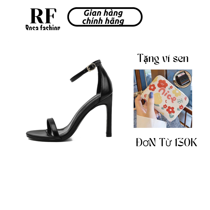 Giày cao gót sandal quai mảnh công sở gót nhọn 7-8cm cho nữ Rosafashion Mã RF.0002