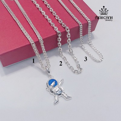 Dây Chuyền Bạc Phi Hành Gia Cho Bé - Minh Canh Jewelry