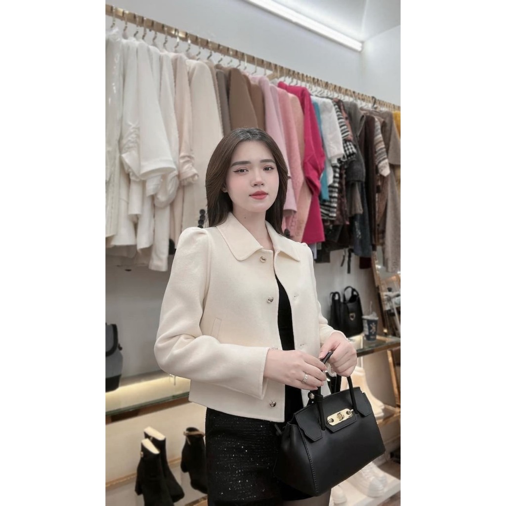 ☘️ ÁO DẠ LEN ÉP TAY BỒNG CÚC ĐỒNG SANG CHẢNH💎