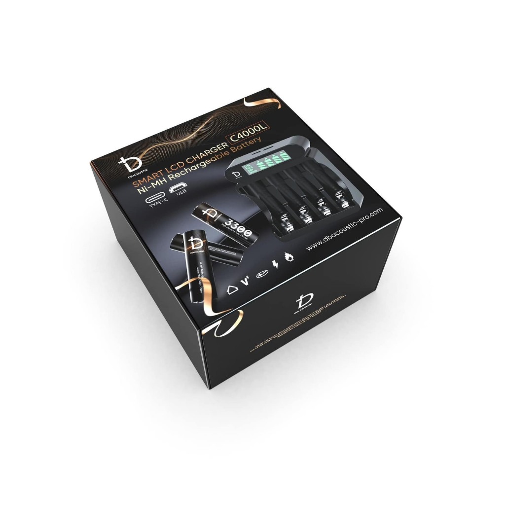 Bộ sạc C4000L và pin sạc AA 1.2v 3300mAh DBaccoutic