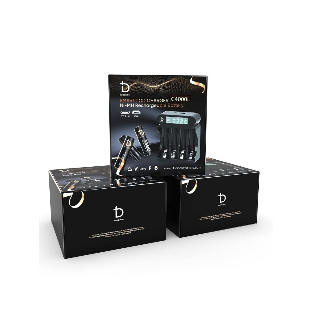 Bộ sạc C4000L và pin sạc AA 1.2v 3300mAh DBaccoutic