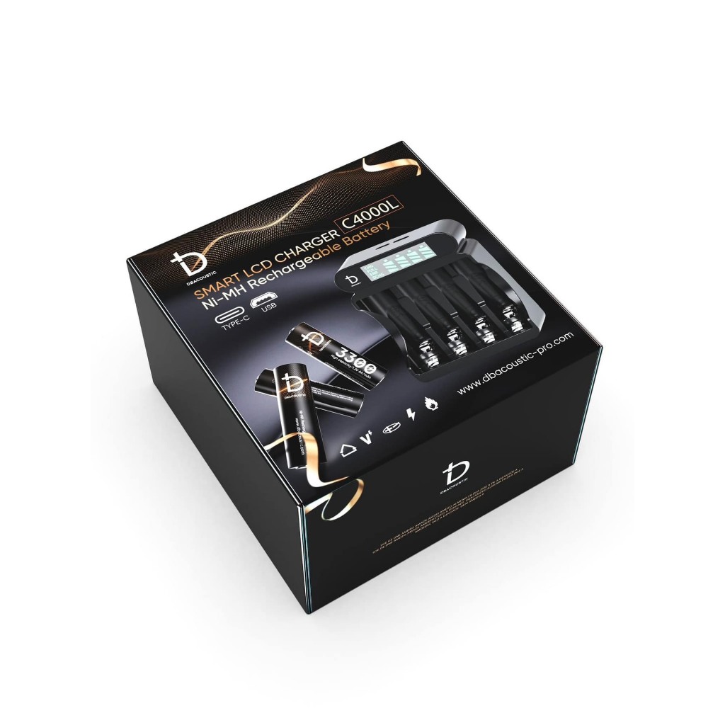 Bộ sạc C4000L và pin sạc AA 1.2v 3300mAh DBaccoutic