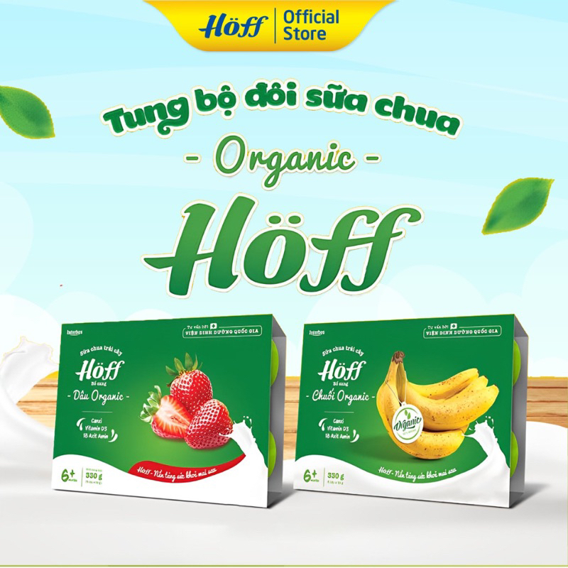 sữa chua organic hoff vị chuối -lốc 6 hủ