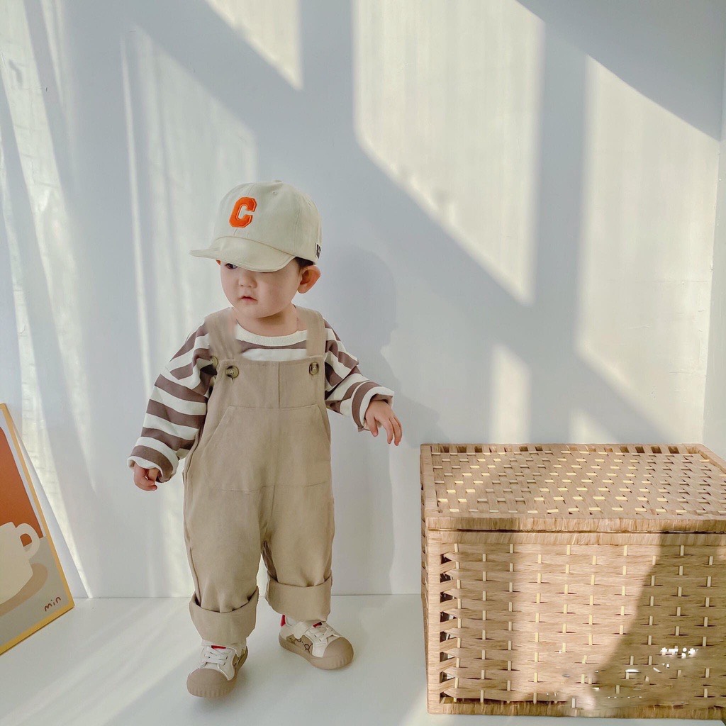 - TE471 Yếm quần kaki cho bé trai bé gái Hokiha Kids, yếm chất kaki mềm, không kèm áo size từ 8-14kg