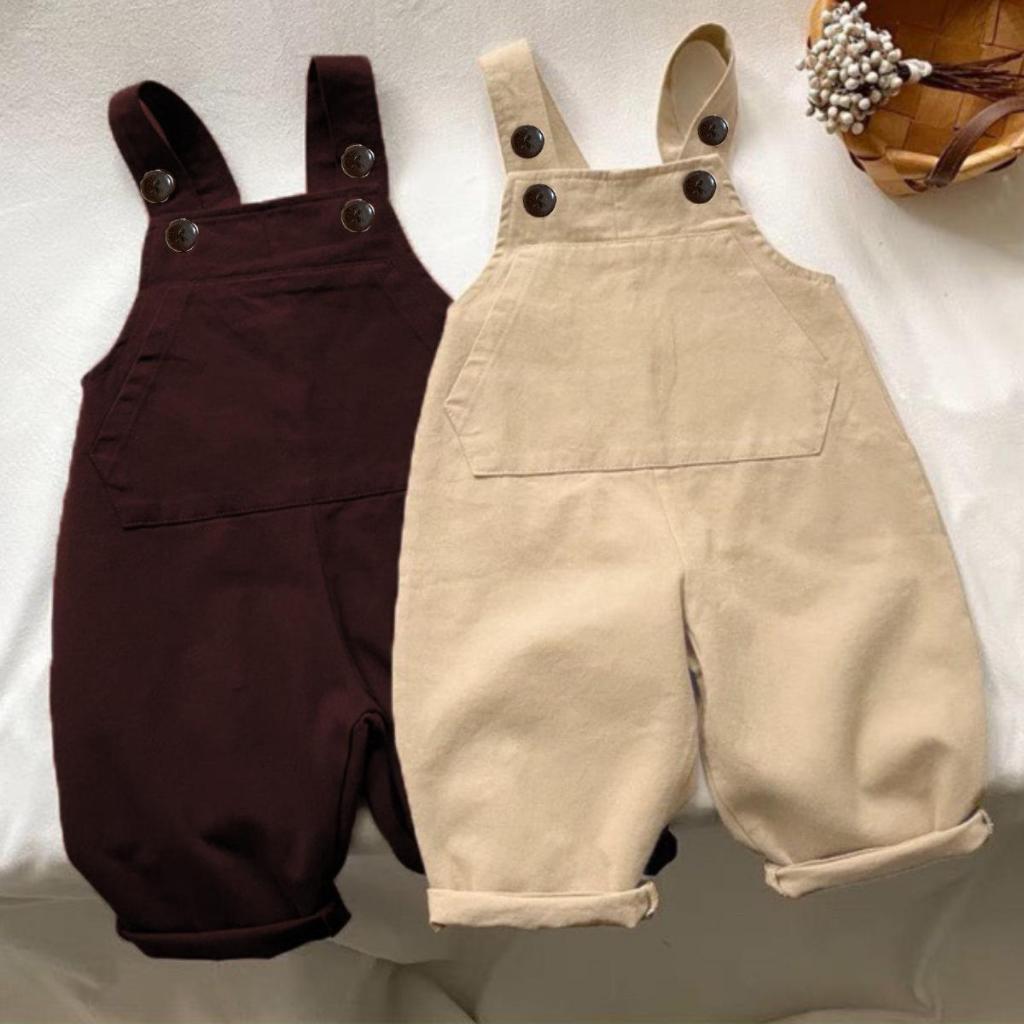 - TE471 Yếm quần kaki cho bé trai bé gái Hokiha Kids, yếm chất kaki mềm, không kèm áo size từ 8-14kg