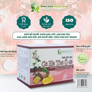 Trà túi lọc củ hà thủ ô đỏ hộp 60g -giúp bổ huyết, khỏe gân cốt, làm đen tóc, dùng cho người tóc bạc sớm,..