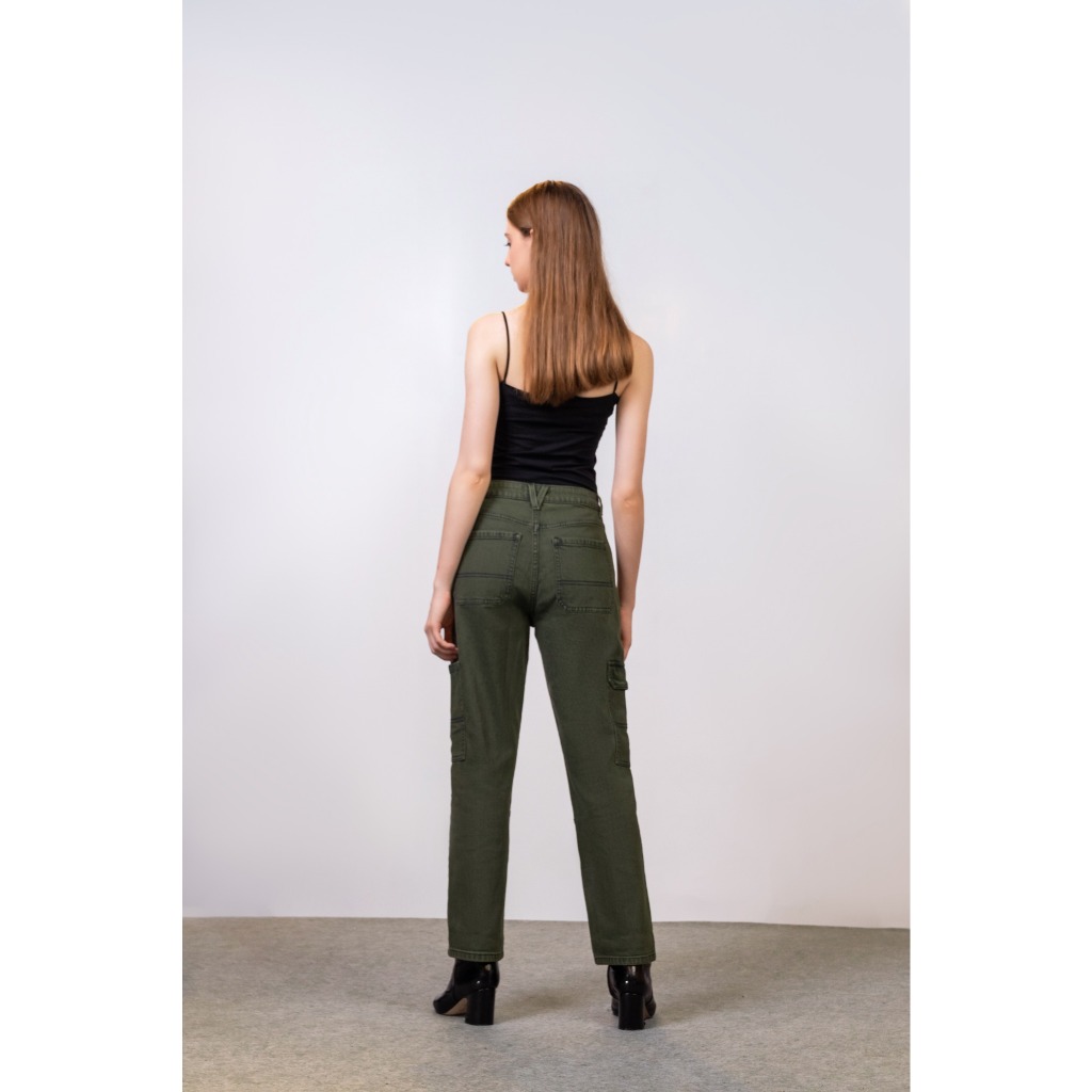 Quần Jeans Nữ Dáng Straight Phong Cách Workwear. Women's Straight Workwear Style Jeans - 123WD1083A1390