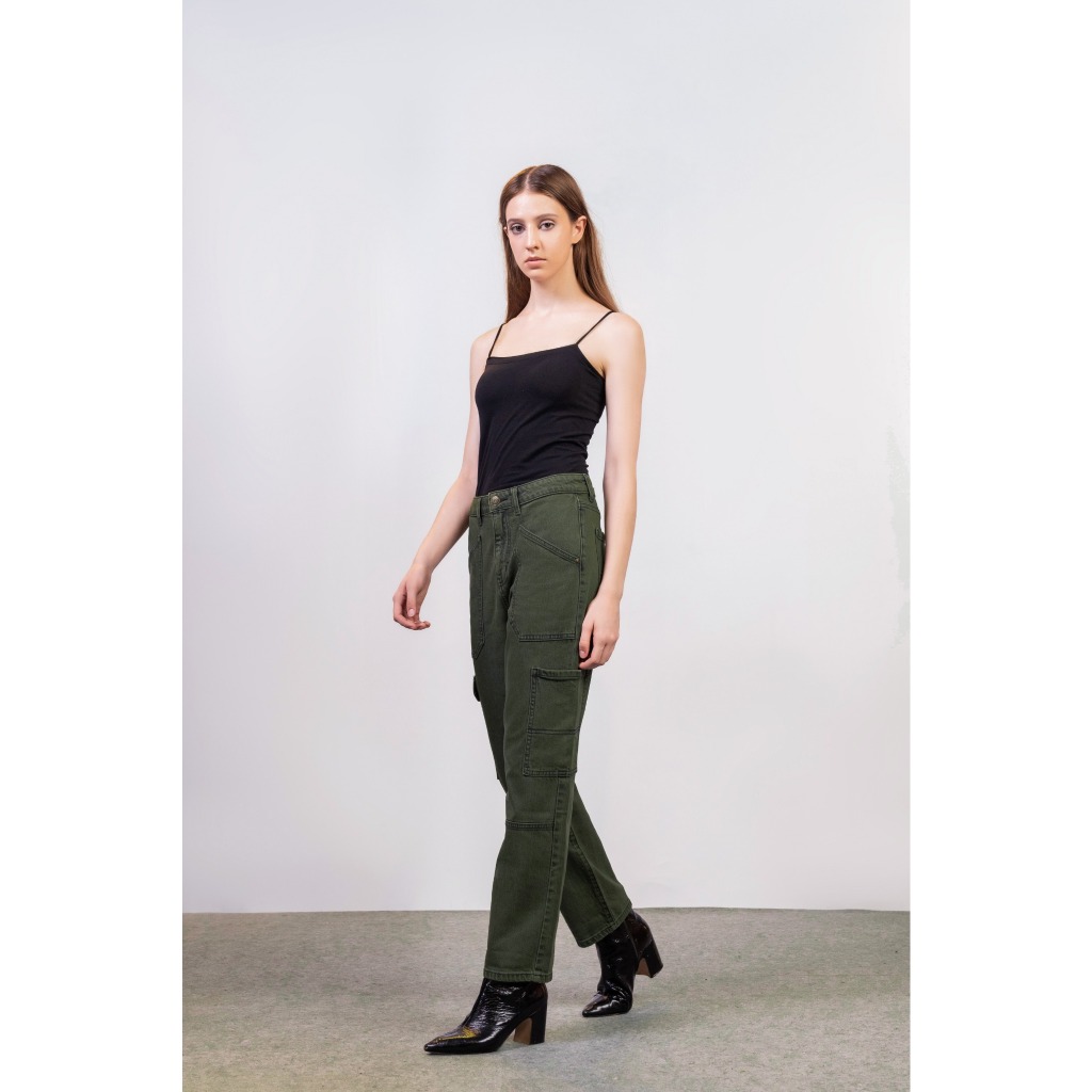 Quần Jeans Nữ Dáng Straight Phong Cách Workwear. Women's Straight Workwear Style Jeans - 123WD1083A1390