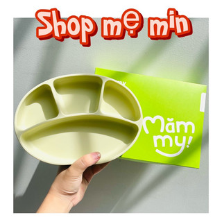 Khay ăn dặm Mămmy Silicon cao cấp 4 ngăn cho bé tập ăn dặm BLW Shop mẹ min