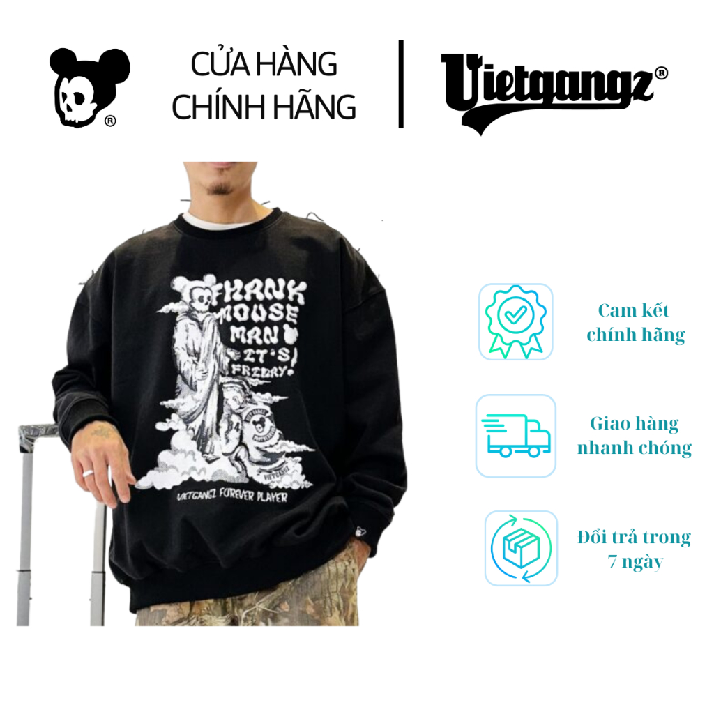 Áo Sweater Nỉ Chân Cua Dày Dặn Phong Cách Đường Phố Chính Hãng VIETGANGZ "TMMIF"