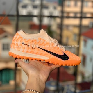 Giày bóng đá mercurial vapor 15 elite cam vạch đen cổ lửng tf.