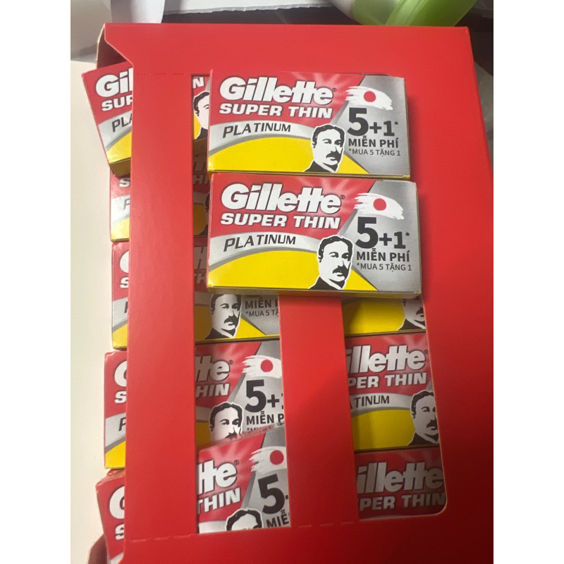 Lưỡi lam Gillette Super Thin hộp 5 lữơi tặng 1 lữơi