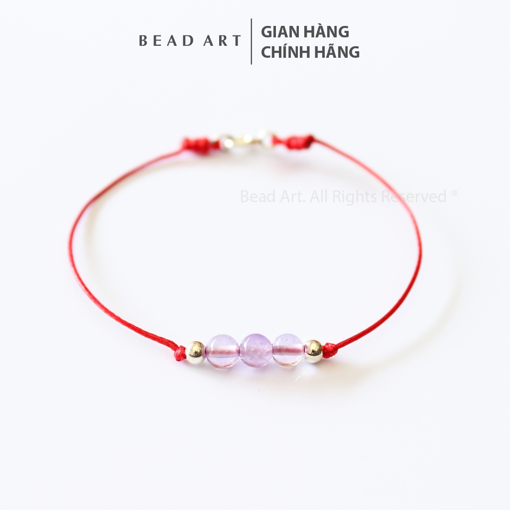 Vòng Tay 3 Hạt Aquamarine Xanh Biển 4MM, Vòng Tay Phong Thuỷ, Thủy, Mộc, Vòng Chân, Full - Bead Art