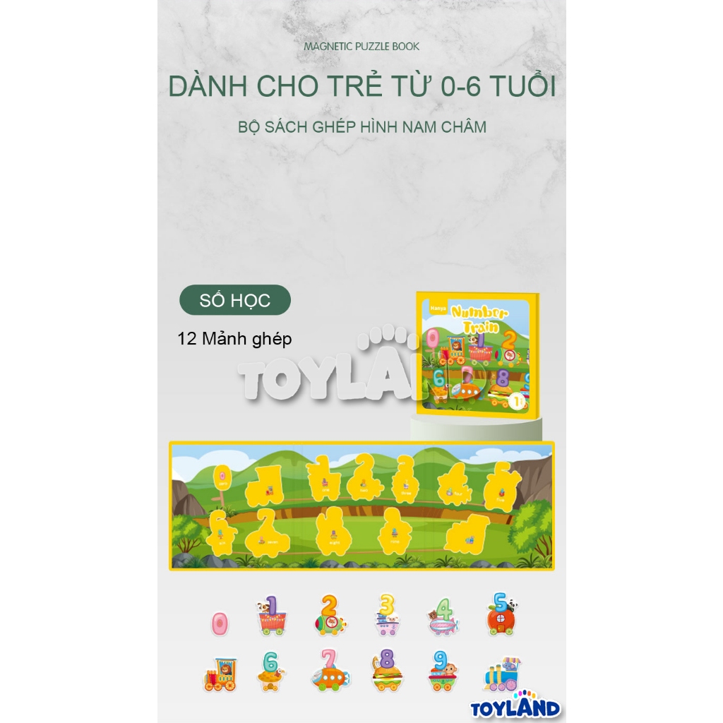 Đồ Chơi Giáo Dục Montessori Ghép Hình Nam Châm TOYLAND Nhiều Chủ Đề Thú Vị Cho Trẻ Học Tập